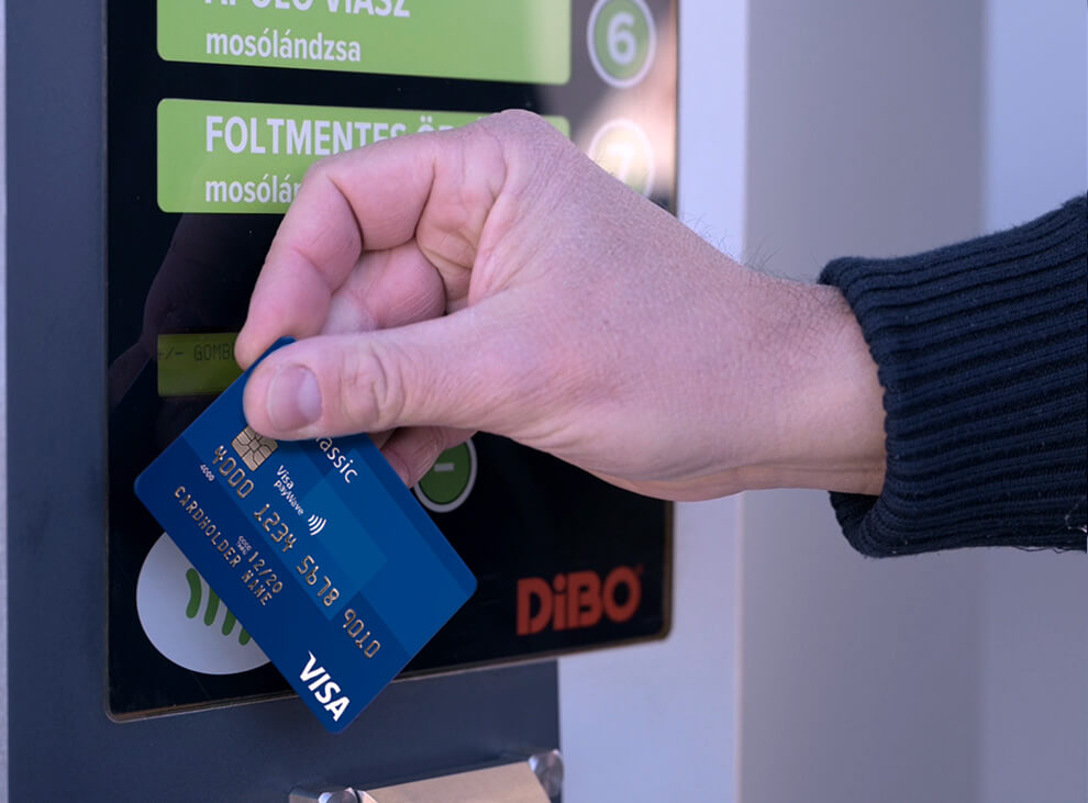 FIZETÉSI LEHETŐSÉGEK A DiBO ÖNKISZOLGÁLÓ AUTÓMOSÓ RENDSZERNÉL